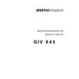 ELEKTRA BREGENZ GIV845 Owners Manual